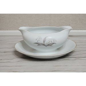 Kaysons GOLDEN RHAPSODY Gravy Boat w/Underplate JAPAN P86186 DISCONTINUED